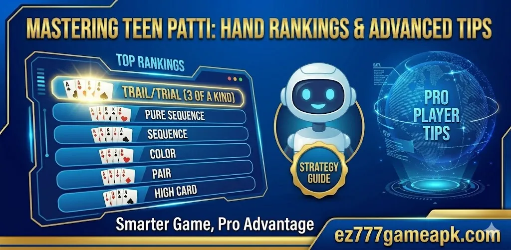 Teen Patti rules and EZ777 game guide for beginners